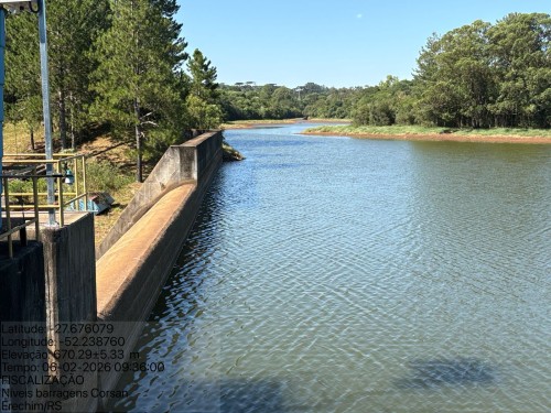 Com queda no nível da barragem, AGER reforça pedido de uso consciente da água em Erechim