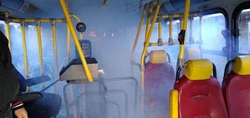 AGER acompanha serviço de limpeza e desinfecção nos veículos do Sistema de Transporte Coletivo Urbano de Erechim